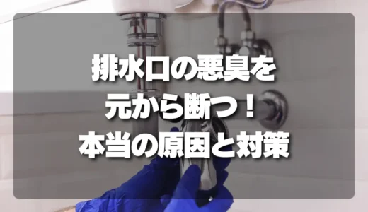 排水口の悪臭を元から断つ！パイプ洗浄剤では解決しない本当の原因と対策