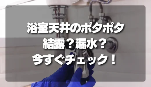 【放置厳禁】浴室の天井のポタポタは「結露」？「漏水」？今すぐチェックすべき確認点