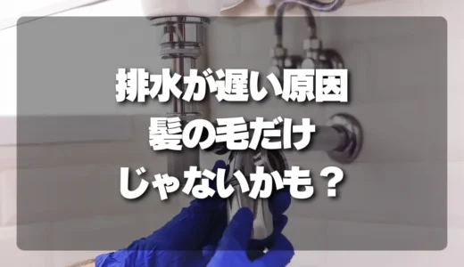 その排水の遅さ、髪の毛だけじゃないかも？見落としがちな3つの原因と自分でできる解決策