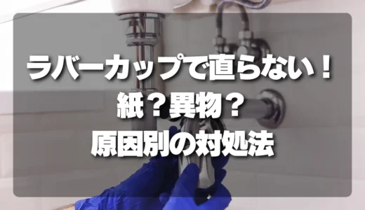 ラバーカップで直らない！紙？異物？詰まりの原因別「確実な対処法」を解説