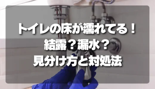トイレの床が濡れてる！隙間の水は結露？漏水？今すぐできる見分け方と対処法