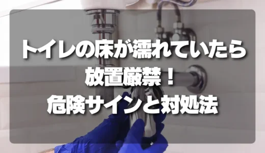 【警告】トイレの床が濡れていたらヤバい！放置厳禁の危険サインと対処法