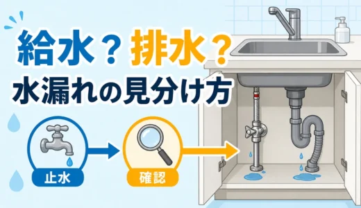 キッチンの水漏れが止まらない時の応急処置と給水・排水の見分け方