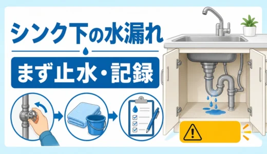 キッチン下の水漏れ応急処置｜止水・拭き取り・相談判断の順番