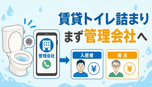 賃貸のトイレ詰まりは誰が払う？管理会社への連絡手順