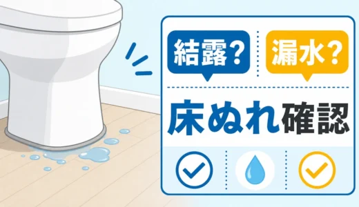トイレの床が濡れる原因は？結露と漏水の見分け方・対処法
