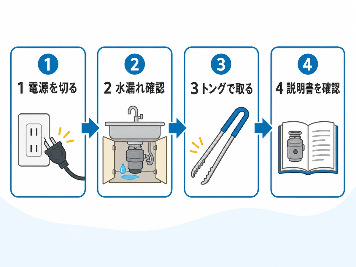 ディスポーザー詰まり時の安全な初動チェックフロー