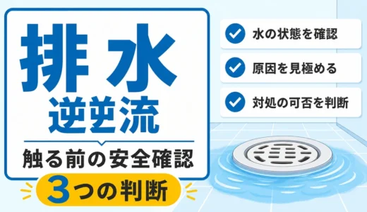 お風呂の排水が逆流したら？触る前の安全確認と相談目安