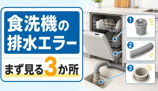 食洗機の排水エラーはホース詰まり？賃貸で触れる範囲と相談目安