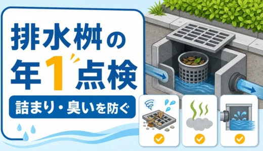 排水桝の掃除は年1回で足りる？放置リスクと点検手順