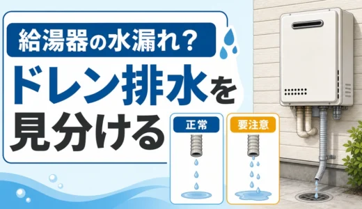 給湯器の水漏れはドレン排水？本体漏れ？見分け方と初動