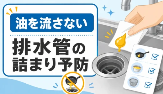 キッチン排水管の詰まり予防｜油を流さない習慣と相談目安