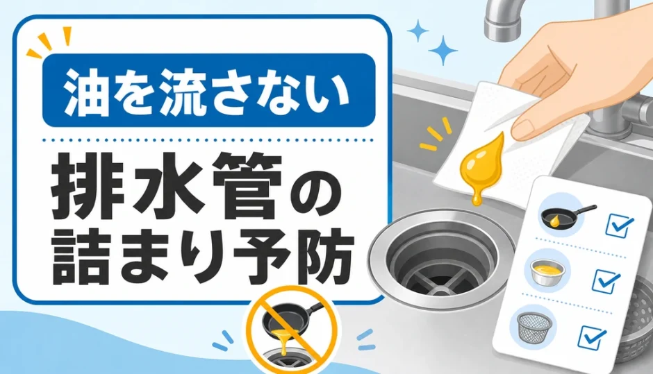 油を流さないキッチン排水管の詰まり予防