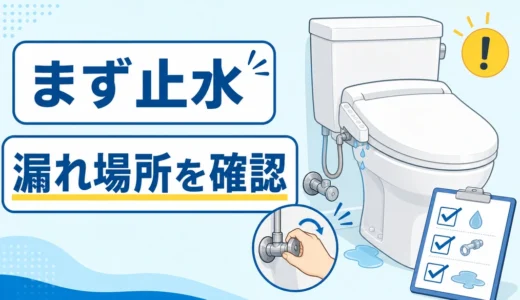 ウォシュレットの水漏れはまず止水｜原因の見分け方と修理判断