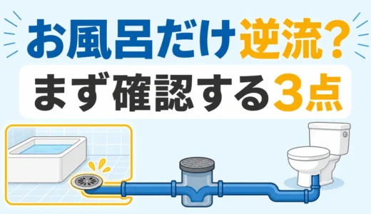 お風呂だけ逆流する原因は？トイレが流れる時の確認順と相談目安
