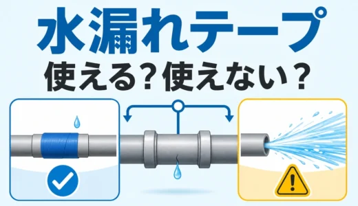 水漏れに応急処置テープは使える？種類・巻き方と使えないケース