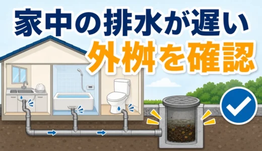 家中の排水が悪い原因は外桝？確認順と自分でできる範囲