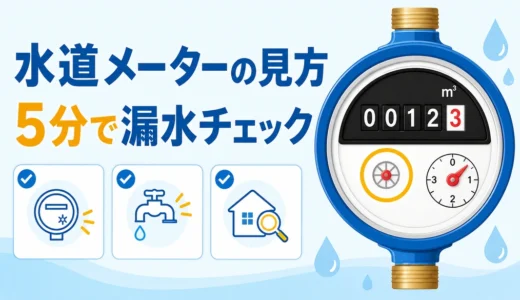 水道メーターの見方｜パイロットで水漏れを確認する5分手順