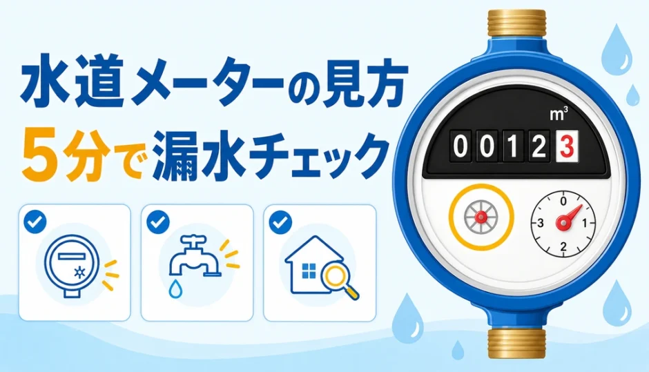 水道メーターの見方とパイロットで漏水を確認する5分手順