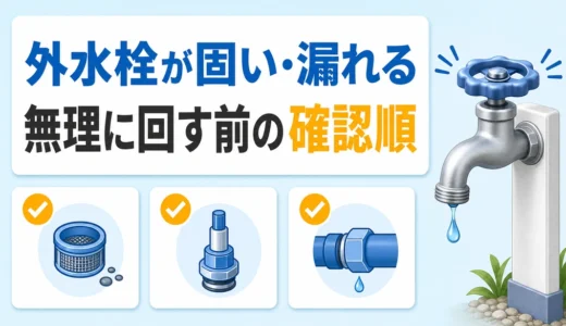 外水栓が固い・ポタポタ漏れるときの対処順｜DIYの限界と交換目安