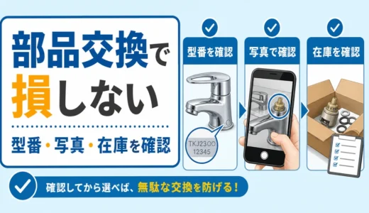 水栓の部品交換で損しない｜型番・写真・在庫の確認順