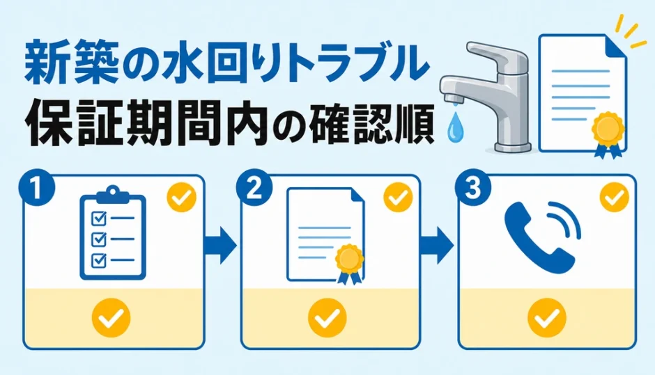 新築の水回りトラブルで保証期間内に確認する順番