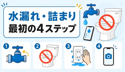 一人暮らしの水回りトラブル初動｜水漏れ・詰まりの対処順