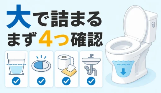 大を流すとトイレが詰まる原因は？繰り返すときの確認順と相談目安