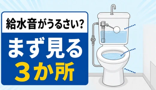 トイレの給水音がうるさいときに見る3か所