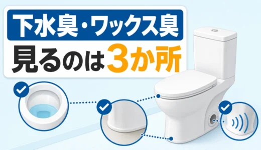 トイレが下水臭い・ワックス臭がするときの原因｜確認順と相談目安