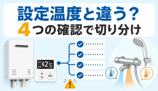 給湯器の設定温度と実際のお湯が違うときの4つの確認