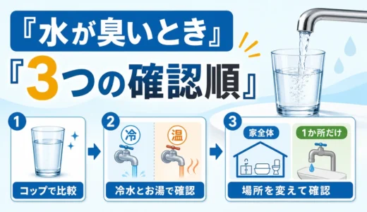 水が臭い原因は？コップ・冷水とお湯・場所で見分ける確認順