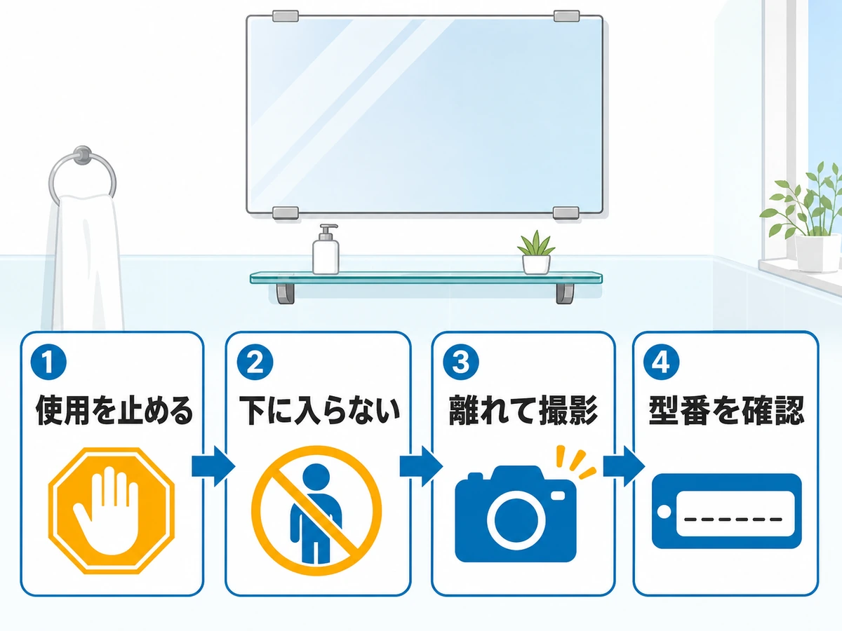 浴室の鏡や棚が外れそうなときの安全な4段階の確認順