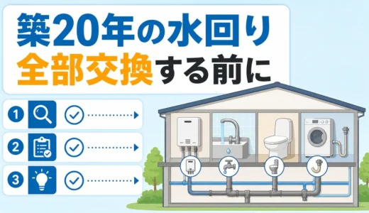 築20年の水回りは交換すべき？設備チェックと優先順位
