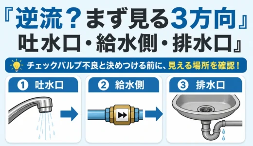 水道使用後の逆流はどこから？逆止弁の役割と確認・対処手順