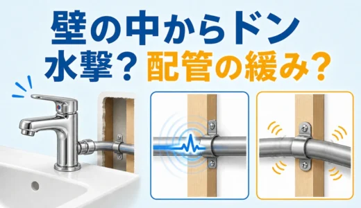 水を出す・止めると壁の中からドンと音がする原因は？水撃と配管の緩みの見分け方