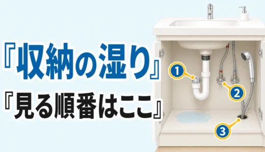 洗面台の収納がじわじわ湿る原因は？排水トラップ以外の確認順