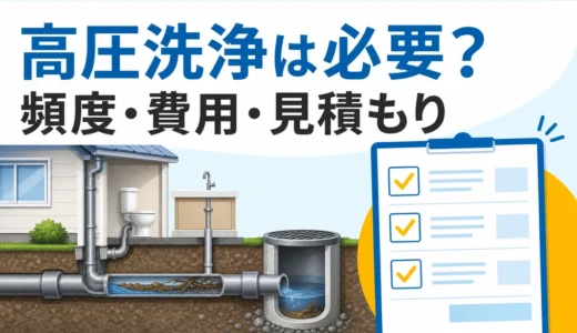 排水管の高圧洗浄は必要？頻度・費用と業者依頼前のチェック