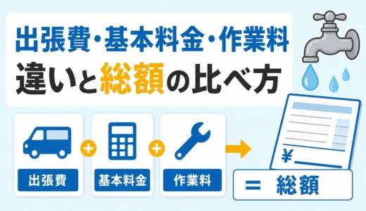 水道修理の出張費・基本料金・作業料の違い｜総額で比べる方法