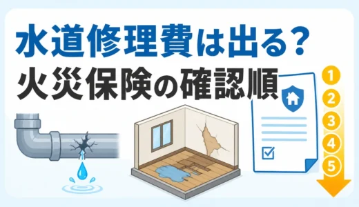 火災保険で水道修理費用は出る？補償範囲と申請手順を5段階で確認