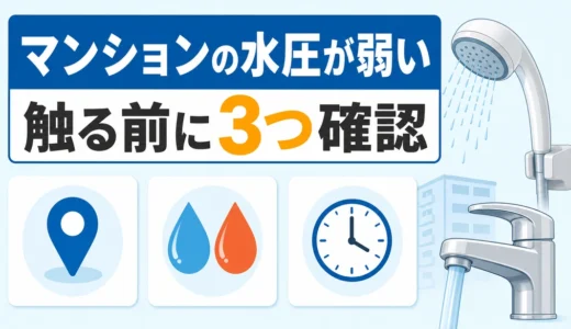 マンションの水圧が弱いときの確認順｜止水栓・シャワーヘッド・減圧弁