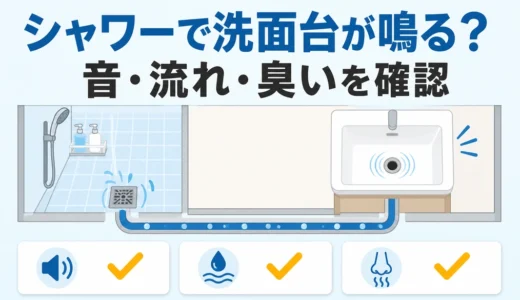 シャワーを使うと洗面台がゴボゴボ鳴る原因は？確認順と対処法