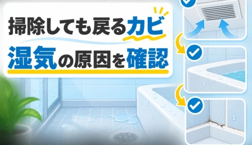 水回りのカビが掃除しても再発する原因は？湿気対策と確認順