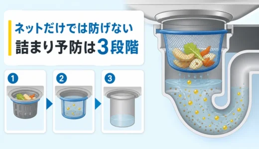 排水口ネットをしても詰まるのはなぜ？ゴミ受けで防げない汚れと予防法
