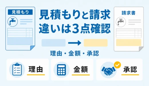 水道修理の見積もりと請求が違う理由｜追加料金を防ぐ7つの確認